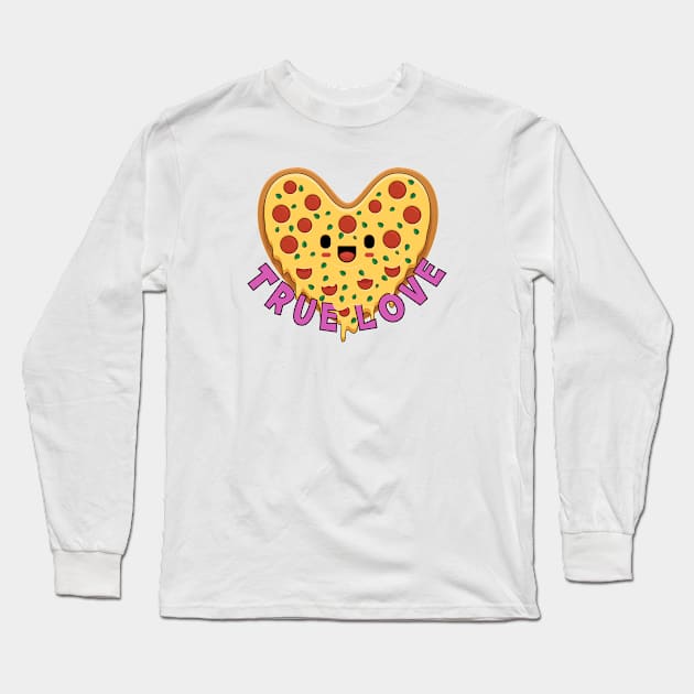 Pizza the True Love Long Sleeve T-Shirt by GusDynamite